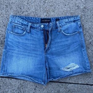 Lucky Brand “The Boyfriend Shorts” blue denim high waisted shorts Size:4/27